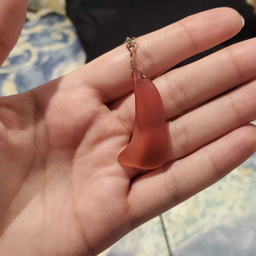 Peach Seaglass Pendant